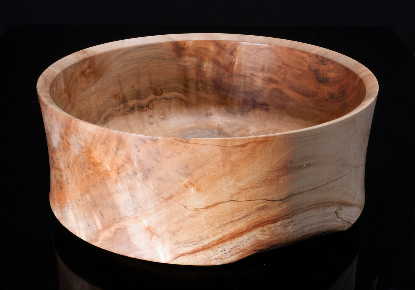Large Spalted Maple Bowl with Maple Burl