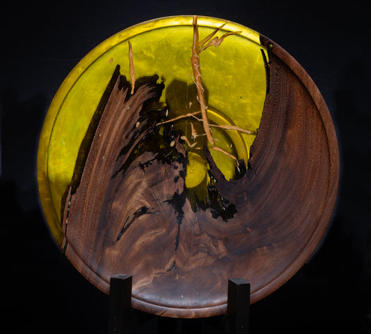 Bomanga and Yellow Resin Serving Bowl