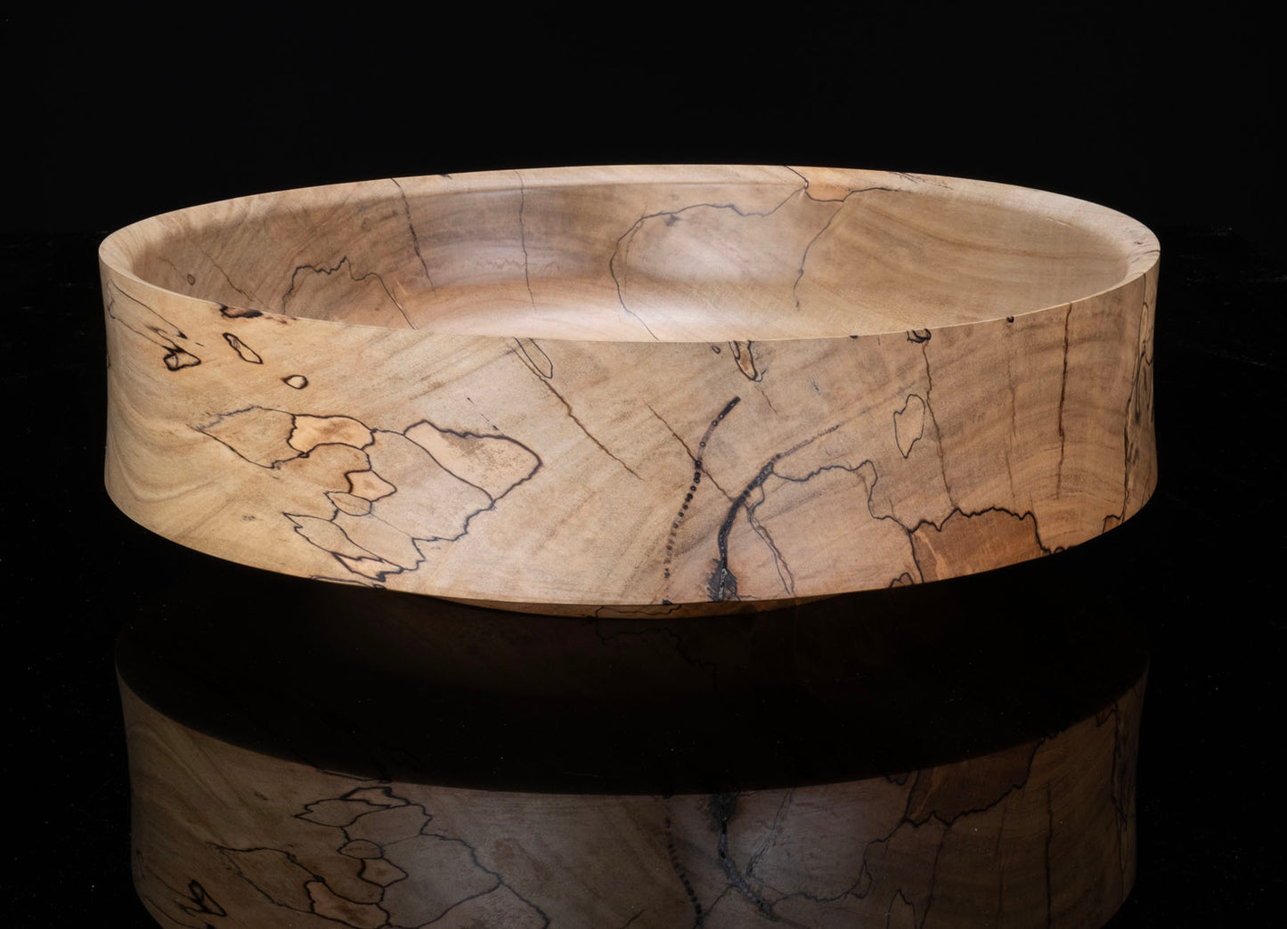 Black Spalted Maple Wood Bowl