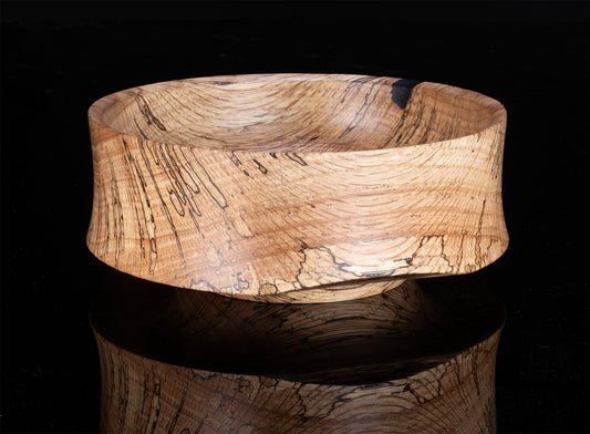 Spalted Oak, Live-Edge Wood Bowl