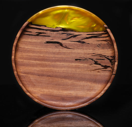 Bomanga with Yellow Resin Hand-Turned Bowl